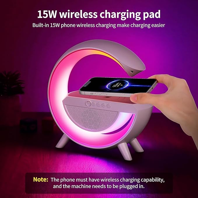 Digital Led Wireless Charger Speaker